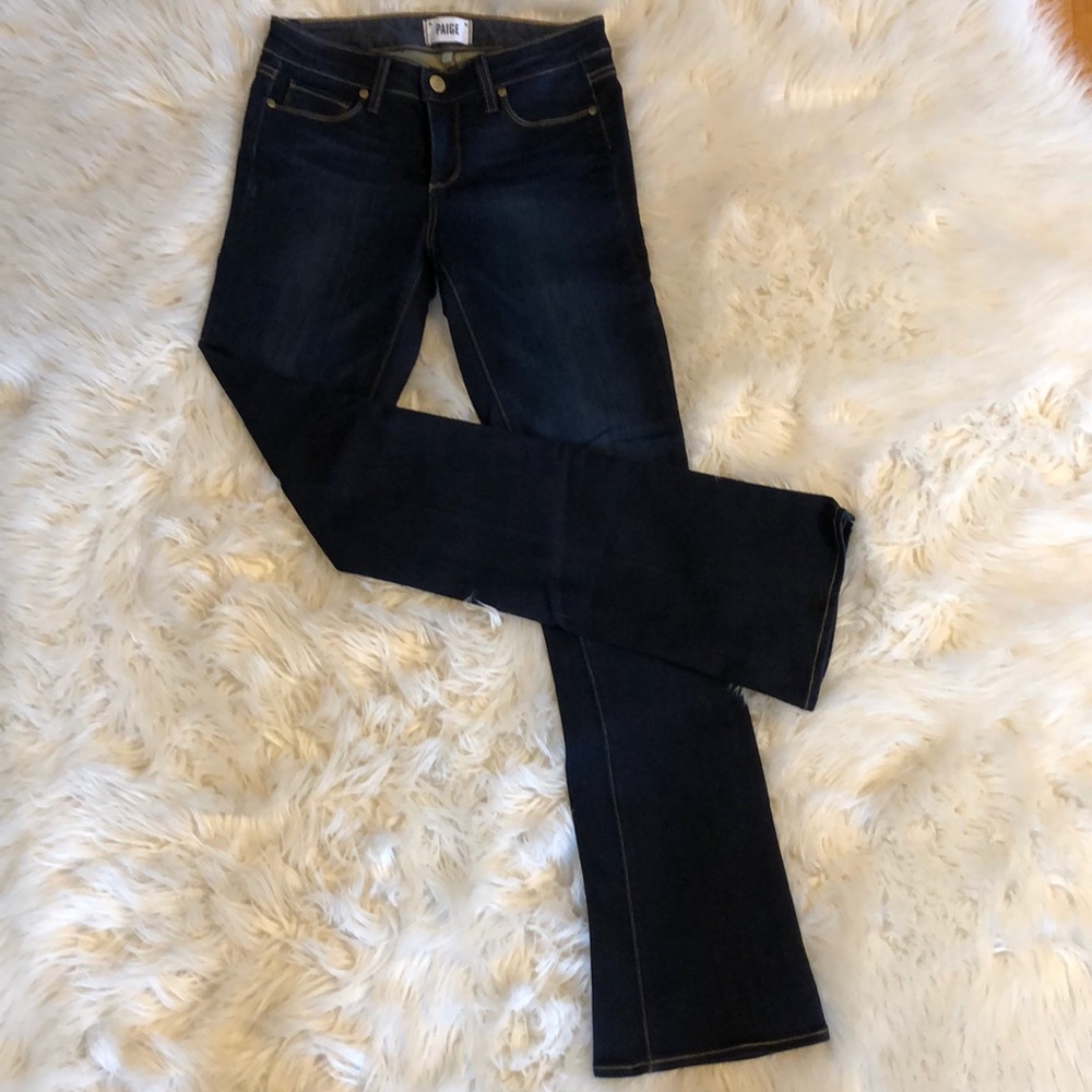 Paige, Manhattan, dark wash slim boot cut jean